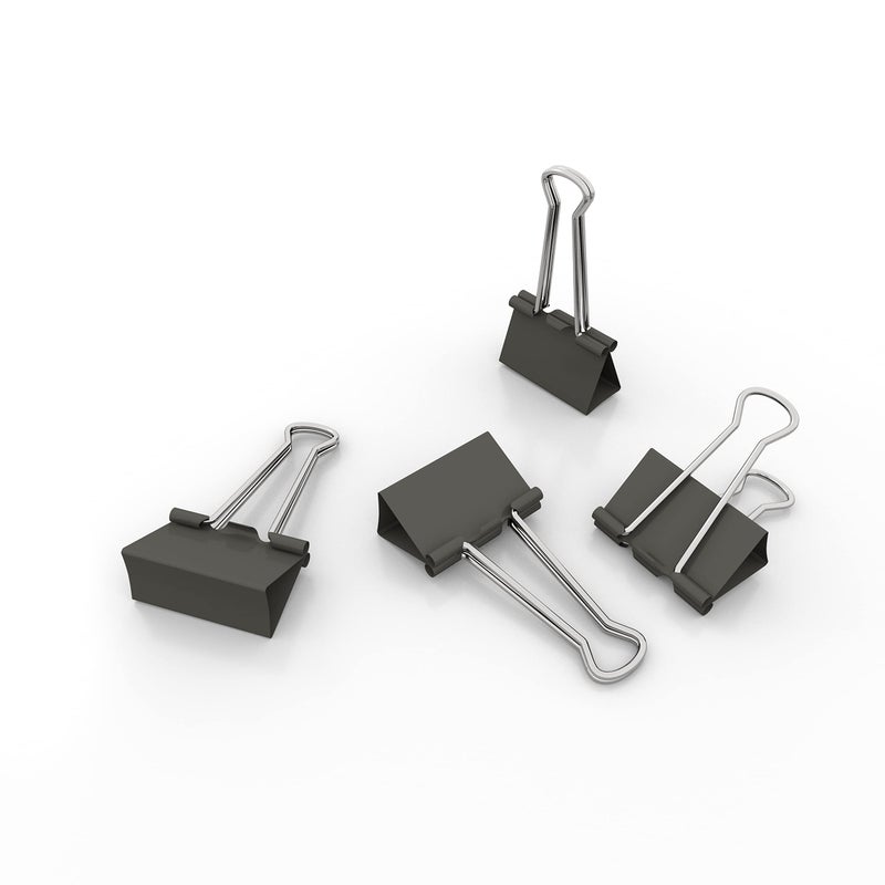 nctinystore Micro Black Binder Clips Micro Metal Clamp 1/2 inch Width (Black  40 PCS) Micro Size (Clip Horizontal Width 1/2inch). - Image 1